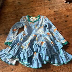 Matilda Jane size 2 ruffled fox knit boho floral dress